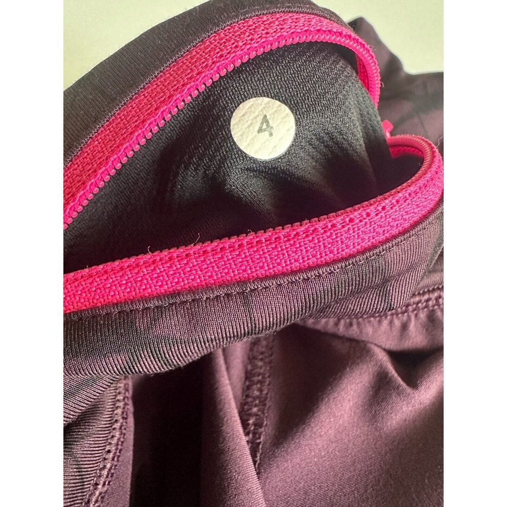 Lululemon Run Times Short 4 Way Stretch 4" Star Crushed Black Cherry Size 4 - Picture 11 of 16